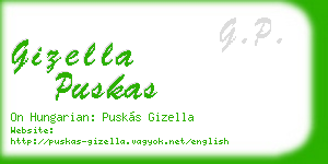 gizella puskas business card