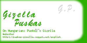 gizella puskas business card